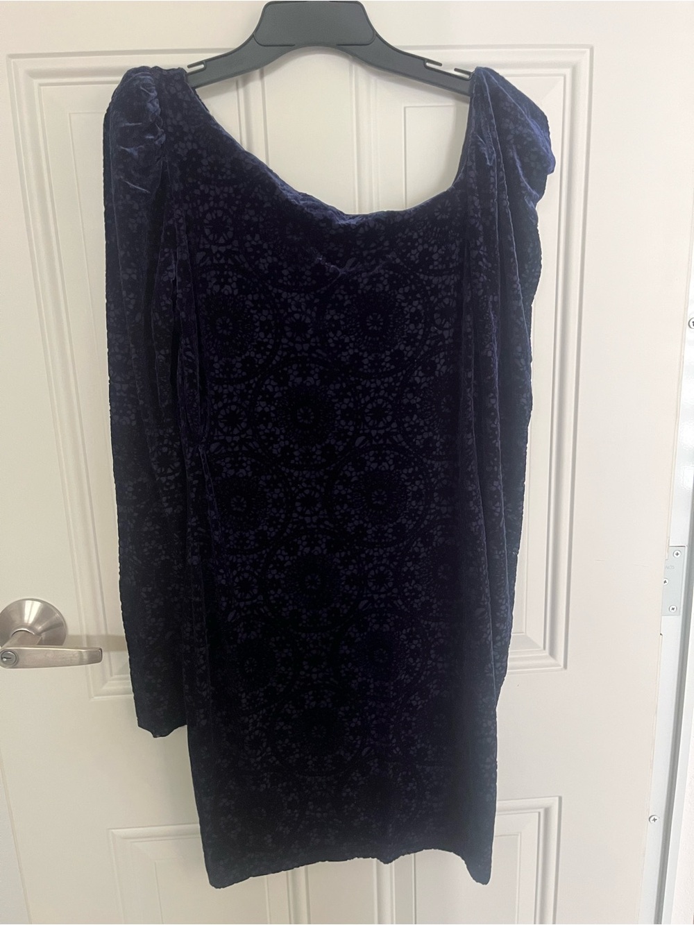 Bailey 44 Midnight Blue Velvet Long Sleeve Dress